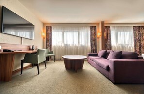 In-room safe, desk, blackout curtains, soundproofing