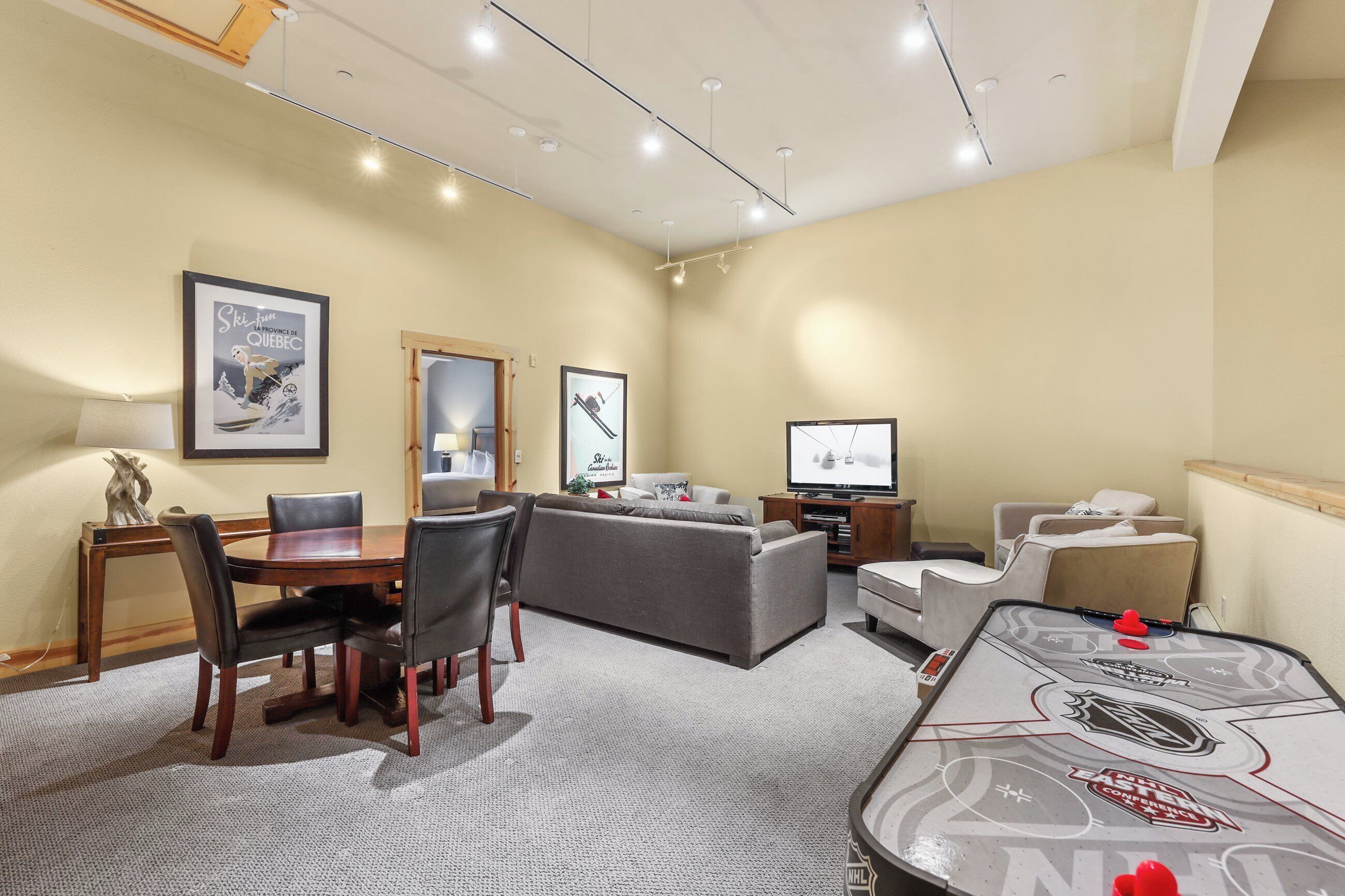 40-inch TV with digital channels, DVD player