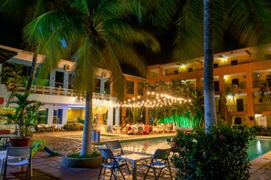 Outdoor banquet area