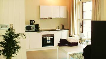 Suíte estúdio | Cozinha privada | Geladeira, micro-ondas