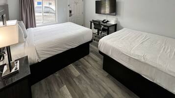 Down duvets, desk, blackout curtains, free WiFi