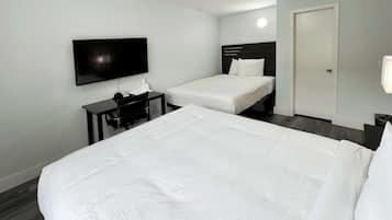 Down duvets, desk, blackout curtains, free WiFi