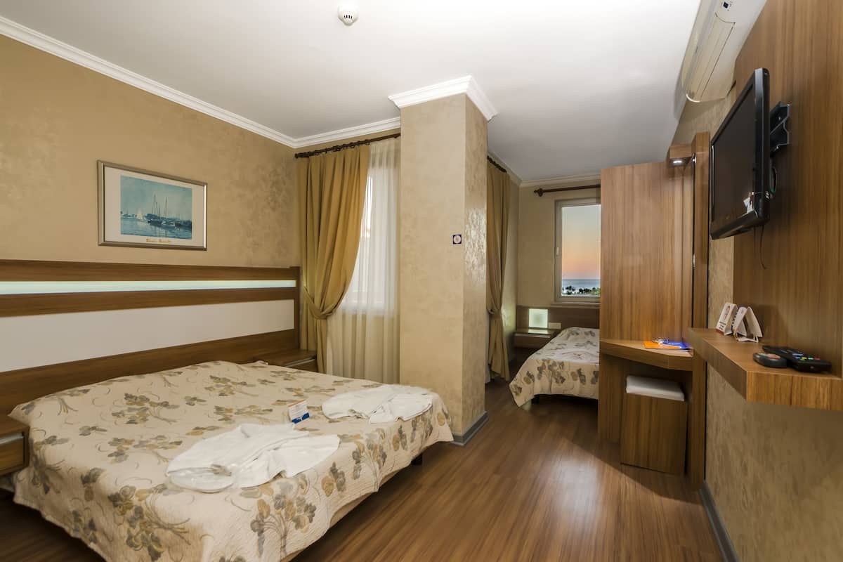 Een minibar, een kluis op de kamer, een laptopwerkplek