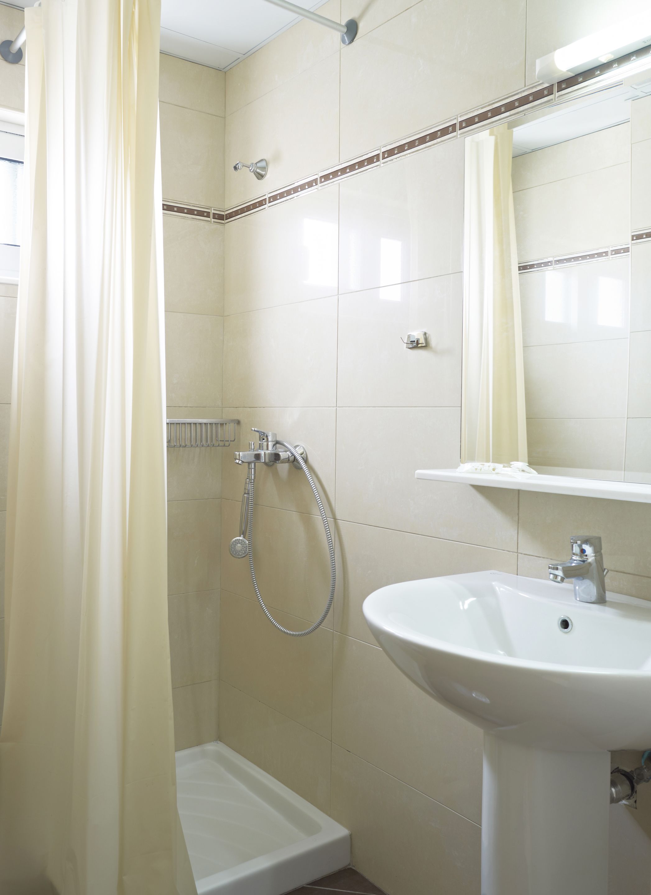 shower, eco-friendly toiletries, hair dryer, towels