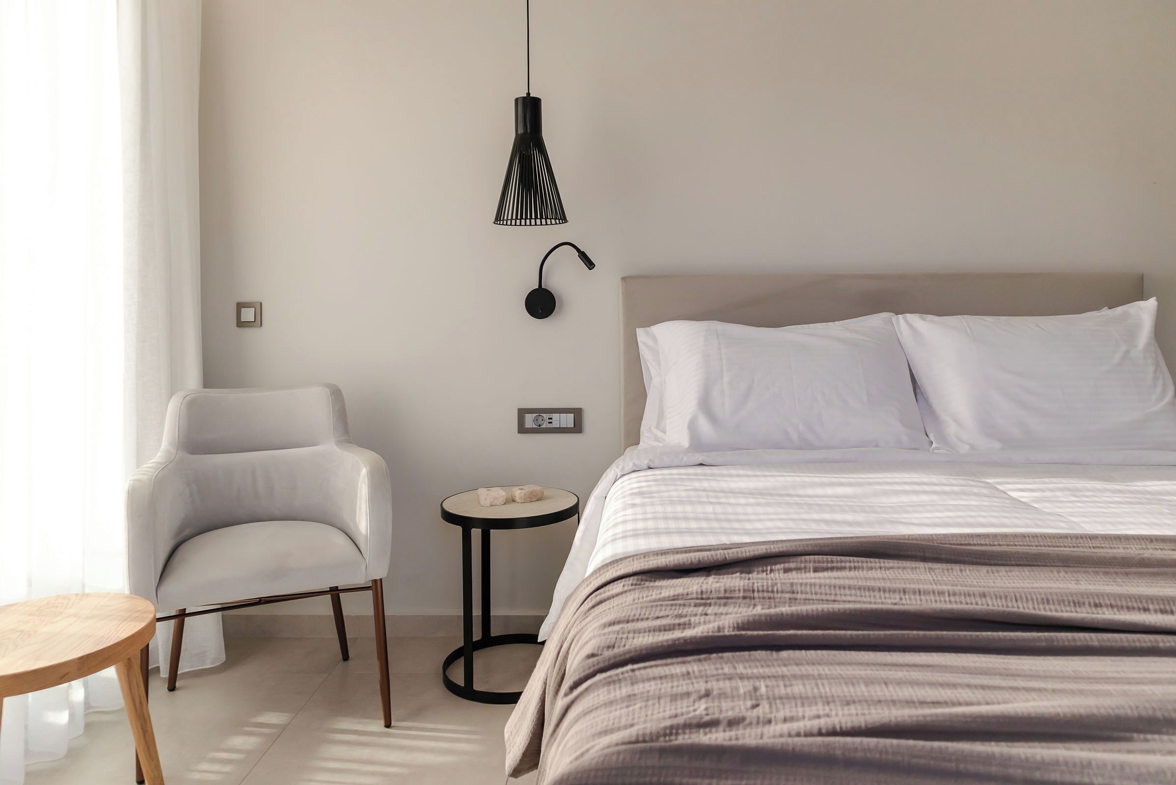 superior double room (side sea view) | 1 bedroom, in-room safe, desk, blackout curtains