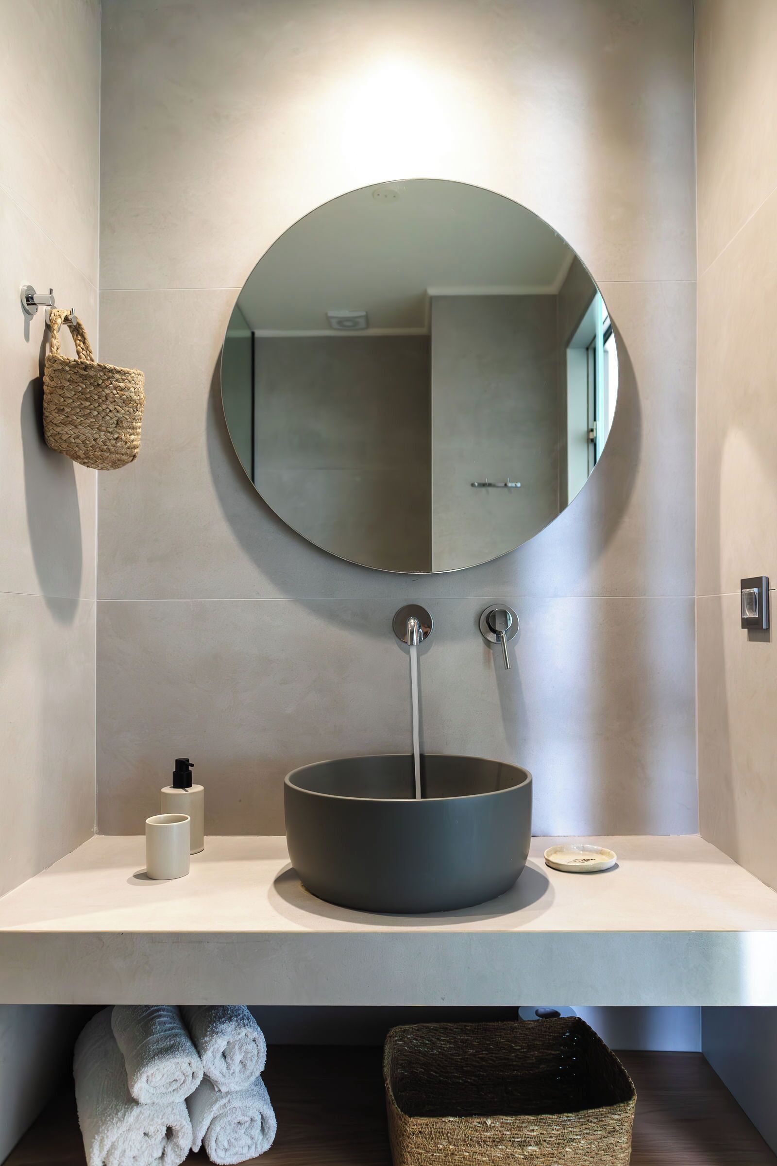 superior suite, front sea view | bathroom | hair dryer, towels