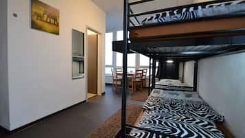 Hypo-allergenic bedding, desk, laptop workspace, free WiFi