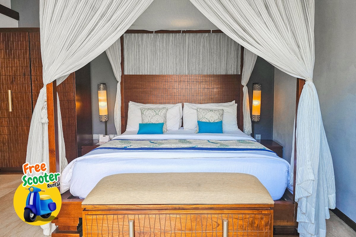 Villa Junior, 1 camera da letto, piscina privata | 3 camere, una cassaforte in camera, una scrivania, insonorizzazione