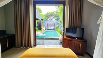Vila júnior, 1 quarto, piscina particular | Vista do quarto