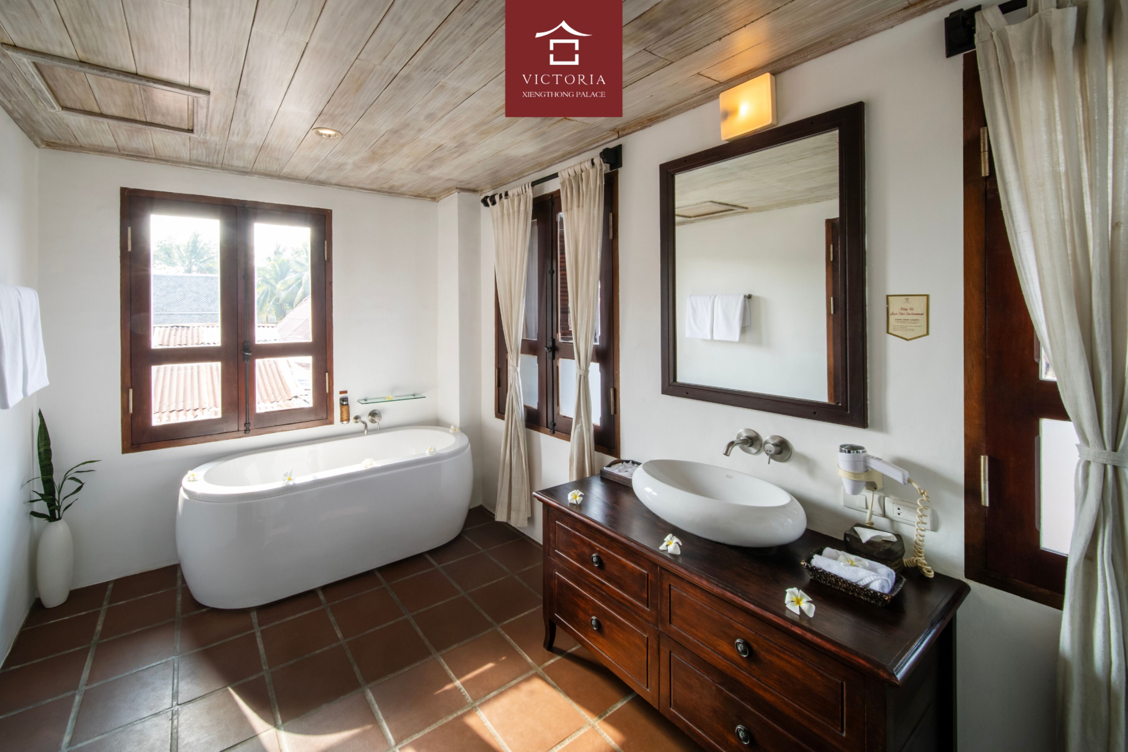 victoria suite garden view | bathroom | separate bathtub and shower, deep-soaking bathtub, rainfall showerhead