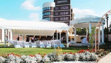 Outdoor wedding area