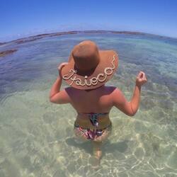 En la playa