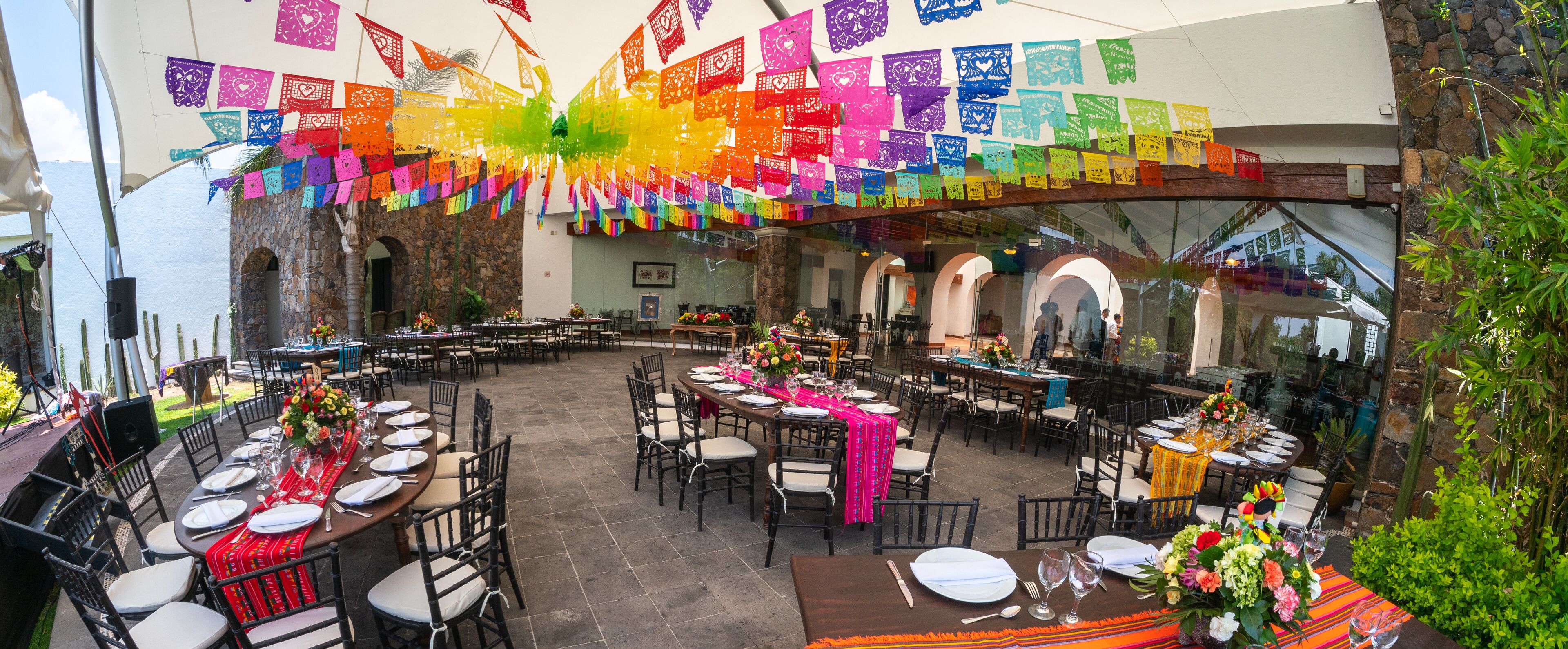 outdoor banquet area