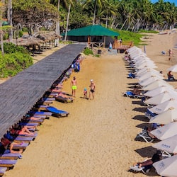 Na praia, serviço de traslado de/para a praia grátis