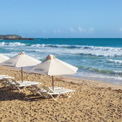 On the beach, free beach shuttle, free beach cabanas, sun loungers