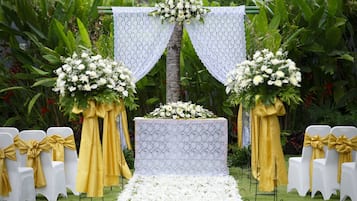 Outdoor wedding area