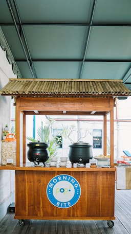 Daily buffet breakfast for a fee. POP! Hotel Kuta Beach Bali