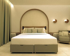 Minibar, desk, blackout drapes, iron/ironing board