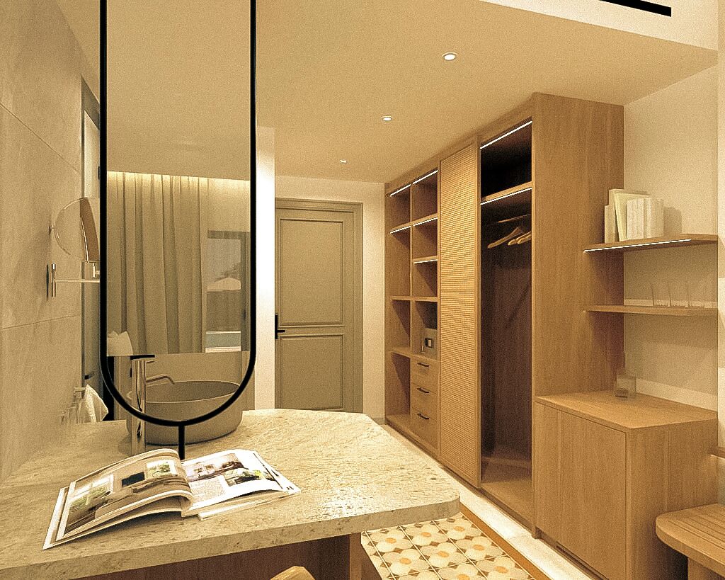 Minibar, skrivebord, mørklægningsgardiner, strygejern/strygebræt