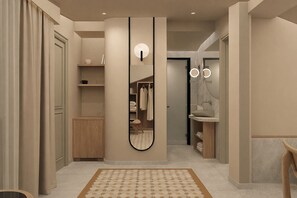 Dobbeltrom | Minibar, skrivebord, blendingsgardiner og strykejern/-brett