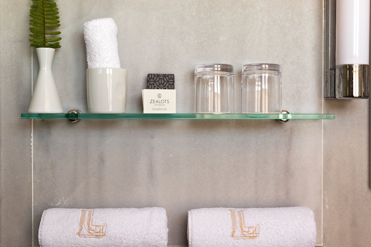 free toiletries, hair dryer, bathrobes, slippers