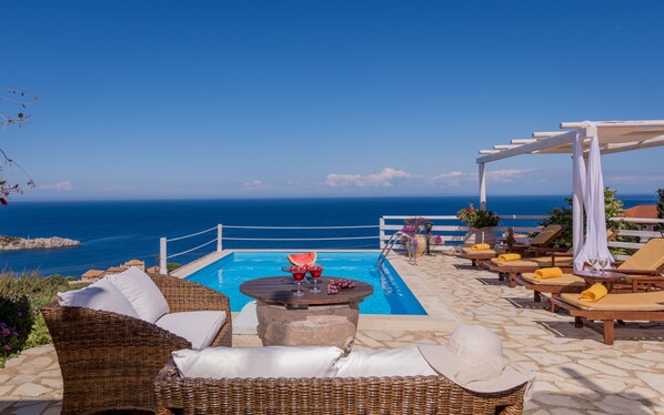 Villa, 3 Bedrooms, Sea View | Terrace/patio