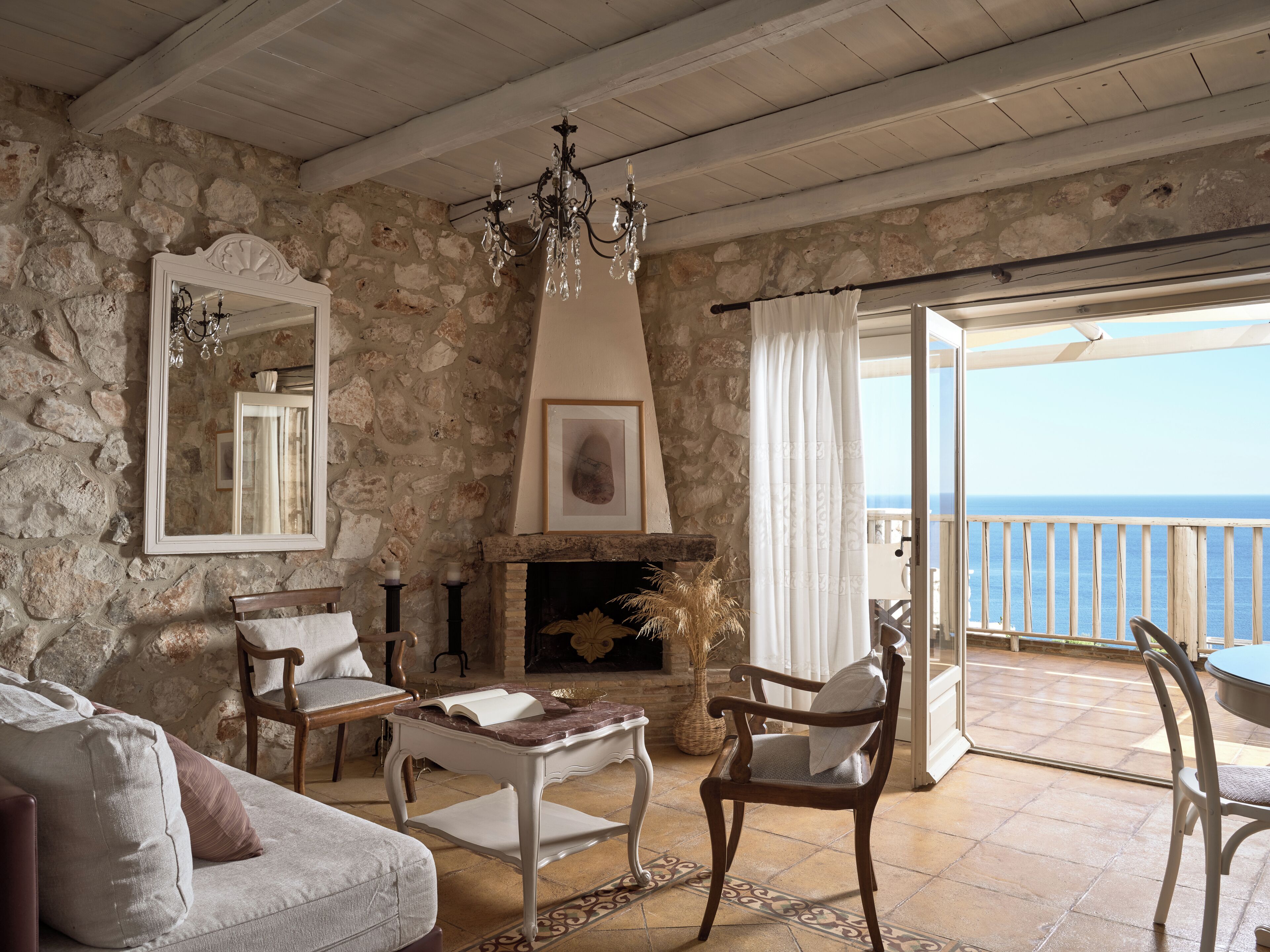 Villa Tradition, 3 chambres, piscine privée, vue mer | Salle de séjour