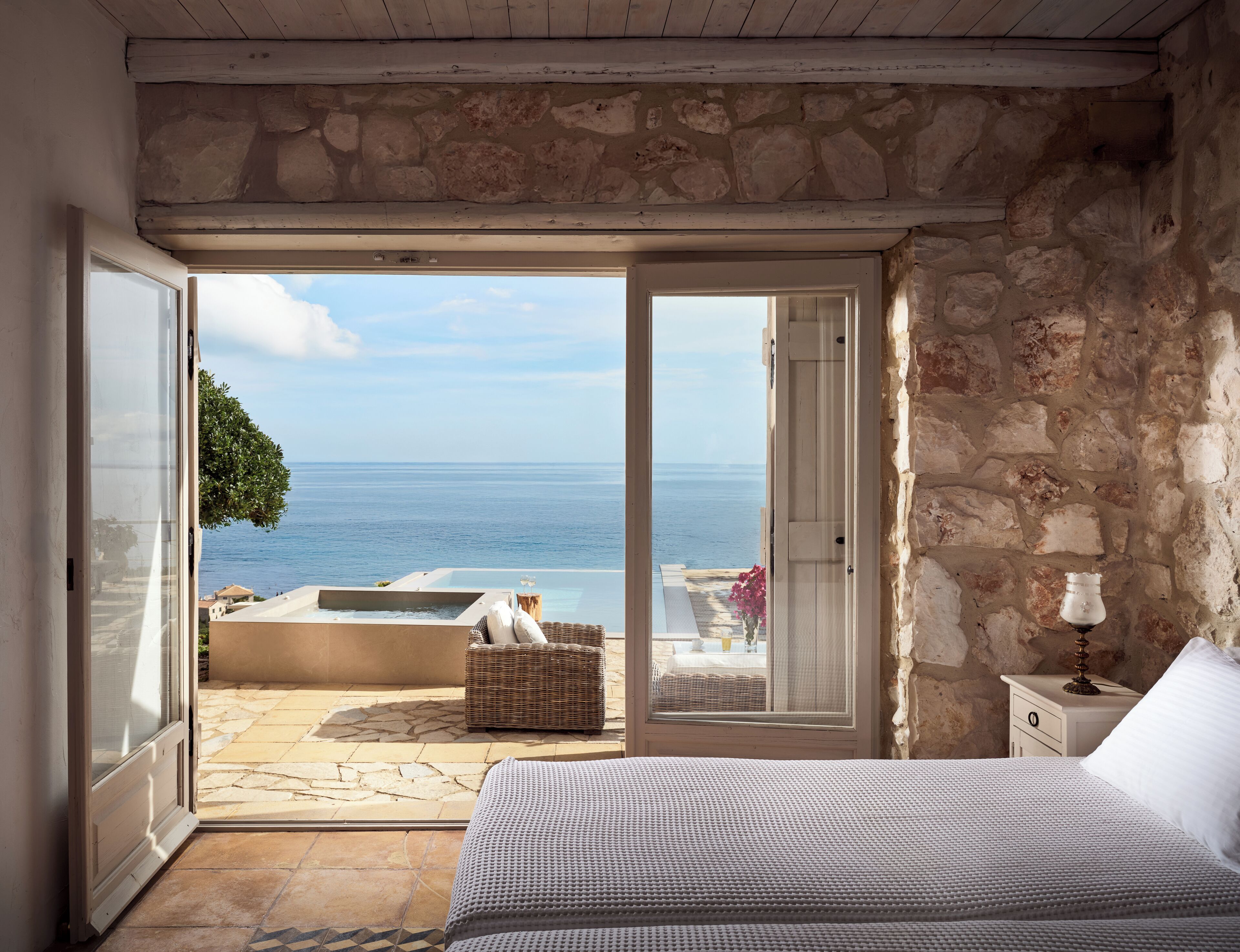 Traditional Villa, 3 Bedrooms, Private Pool, Sea View | Premium bedding, down comforters, in-room safe, individually decorated