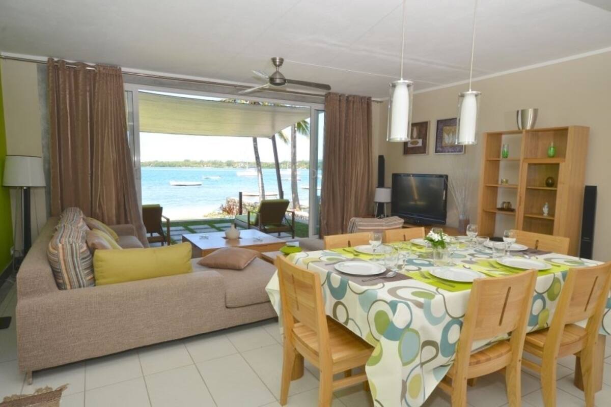 Villa, 3 Bedrooms, Ocean View | Living room | 42-inch LCD TV with cable channels, TV, DVD player