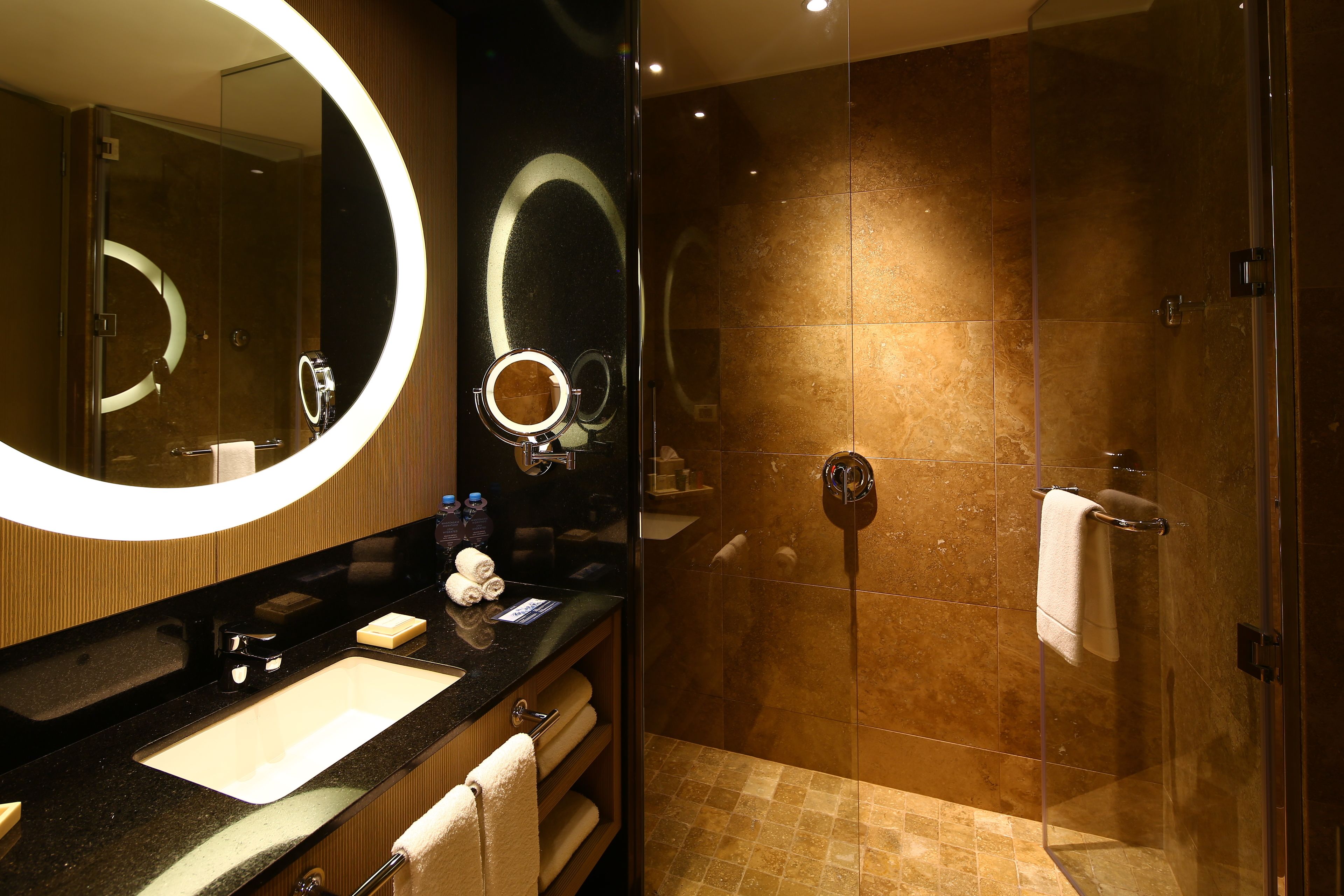 shower, free toiletries, hair dryer, bathrobes