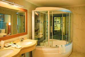 Ensemble douche/baignoire, baignoire relaxante profonde