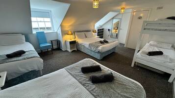 Silver Family of 7 overlooking Seafront | Individually decorated, individually furnished, iron/ironing board