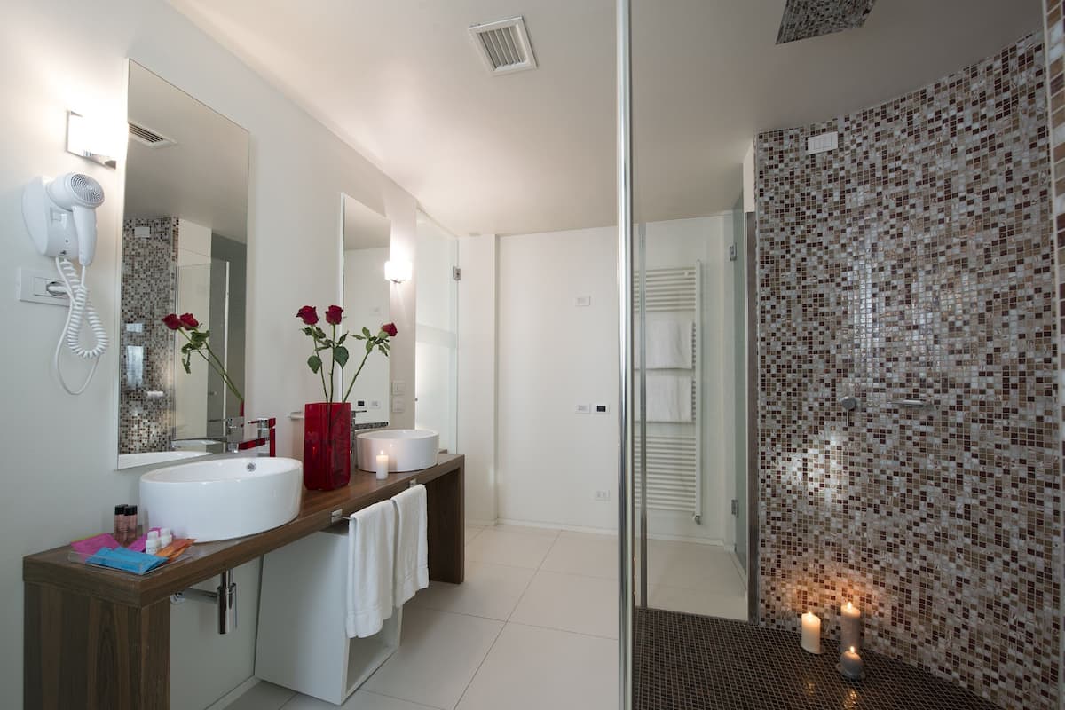 superior suite | bathroom | free toiletries, hair dryer, slippers, bidet