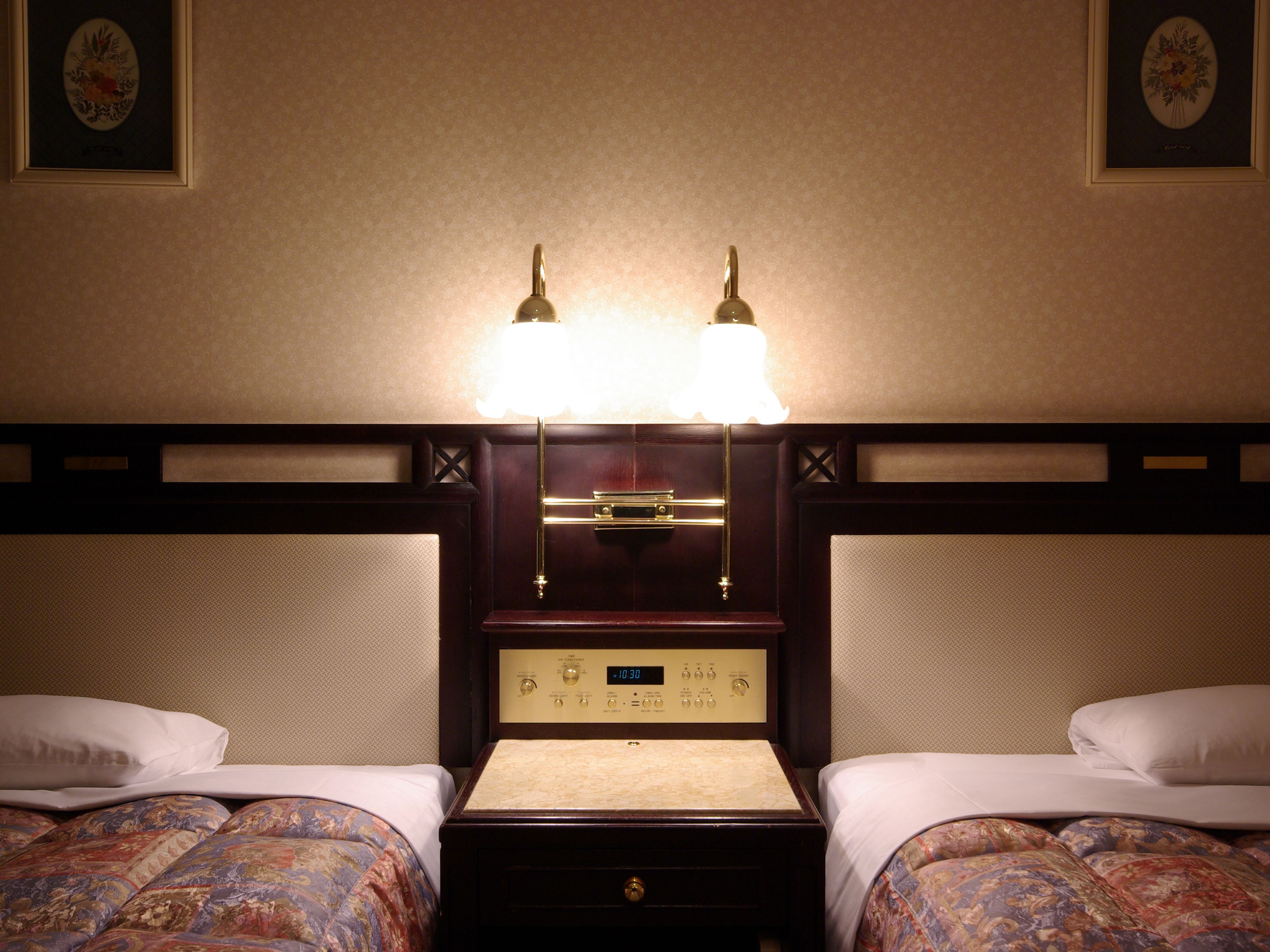 down duvets, desk, laptop workspace, blackout curtains