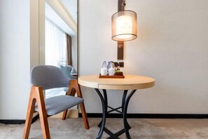 Minibar, in-room safe, alarm clocks