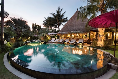 3 indoor pools, outdoor pool, pool loungers. Blue Karma Dijiwa Seminyak