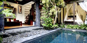 Villa - 2 soveværelser - privat pool | Udendørs pool | Udendørs pool, liggestole