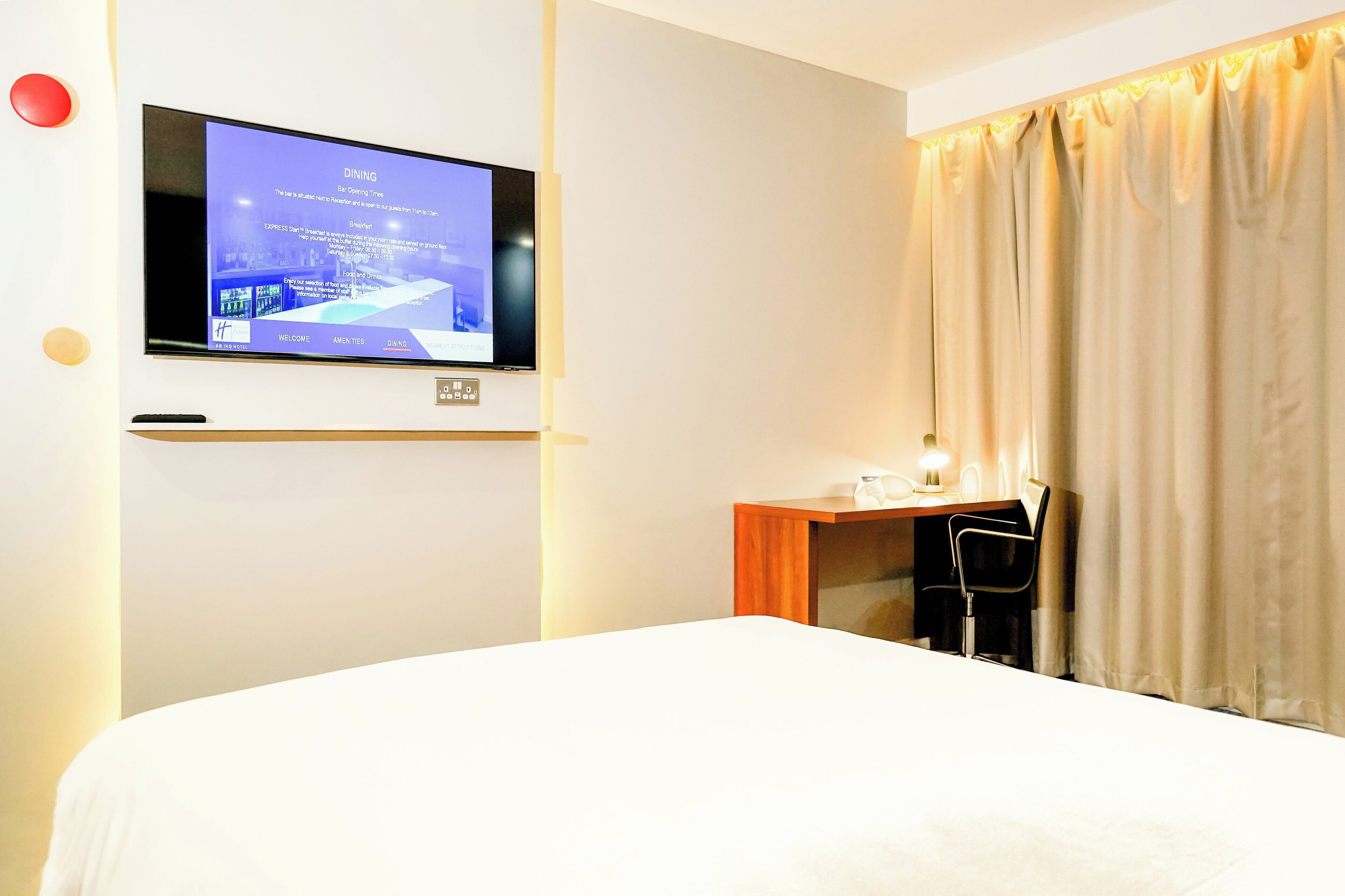 In-room safe, desk, blackout curtains, free cots/infant beds