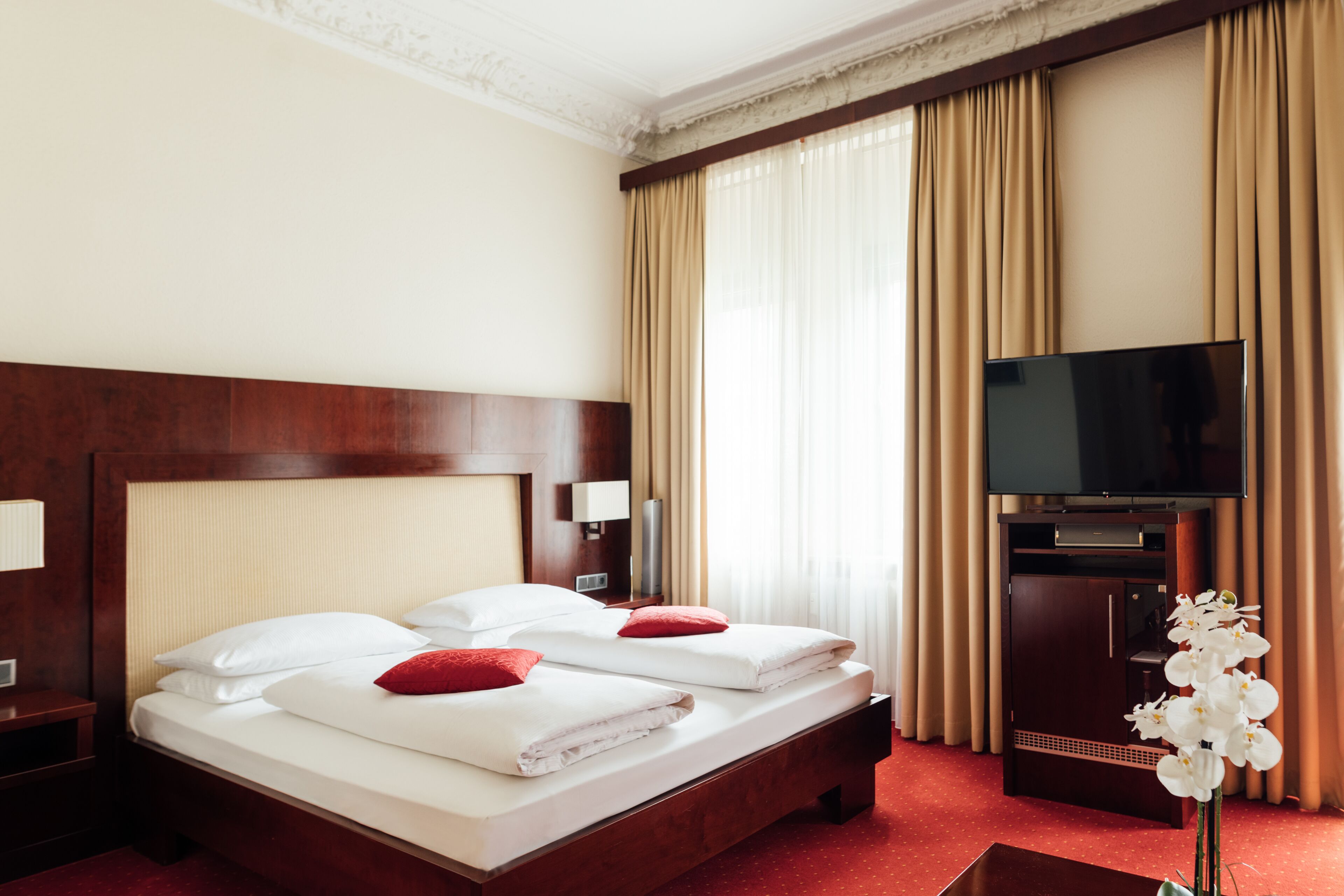 superior double room | hypo-allergenic bedding, down duvets, minibar, in-room safe