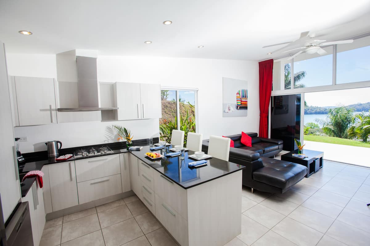 villa, 2 bedrooms, kitchen, ocean view | 1 bedroom, in-room safe, desk, laptop workspace