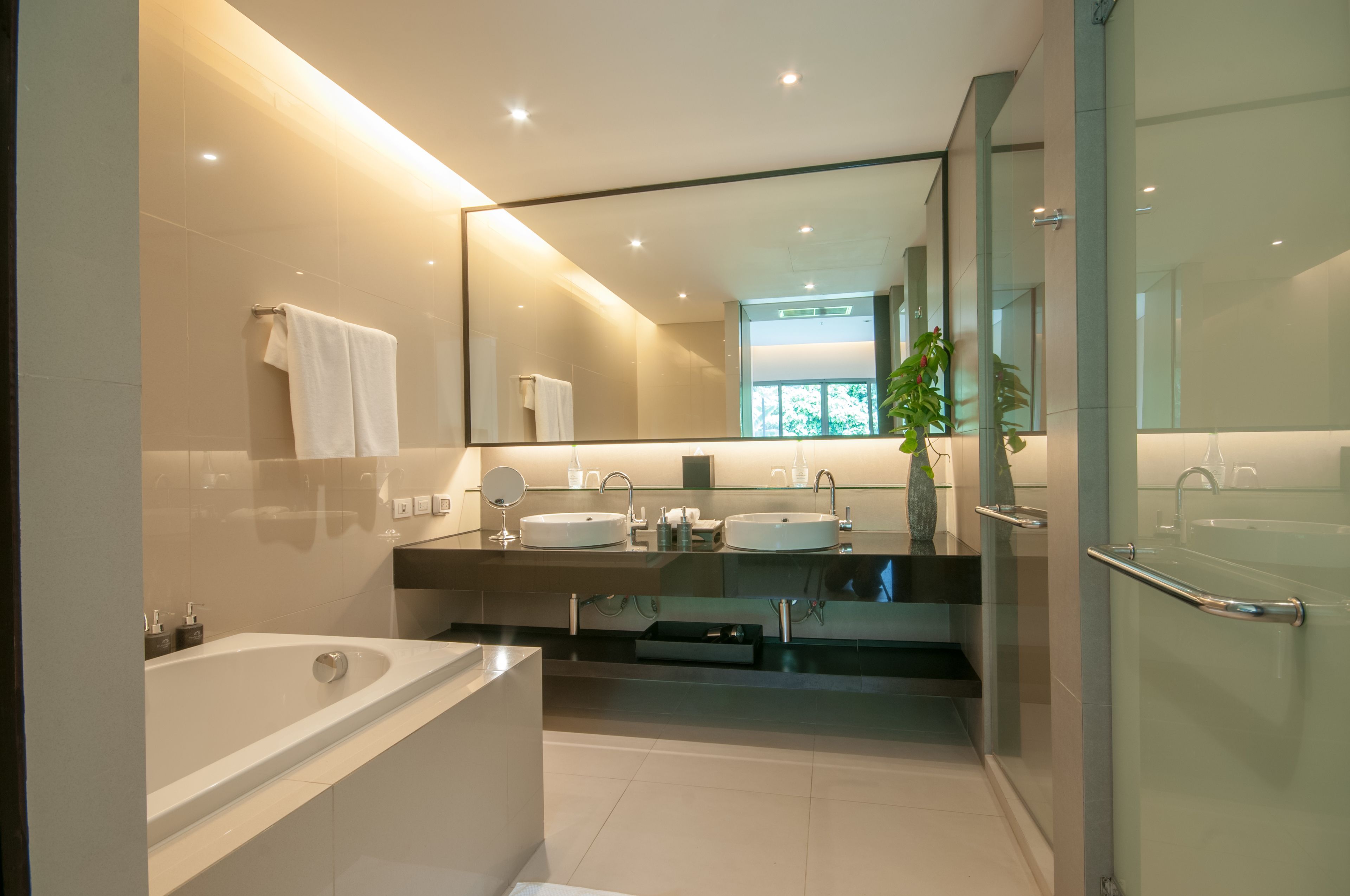 free toiletries, hair dryer, bathrobes, slippers