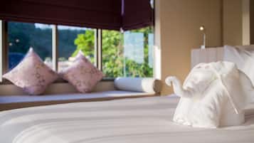 Ropa de cama de alta calidad y minibar