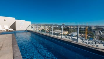 Outdoor pool, a rooftop pool