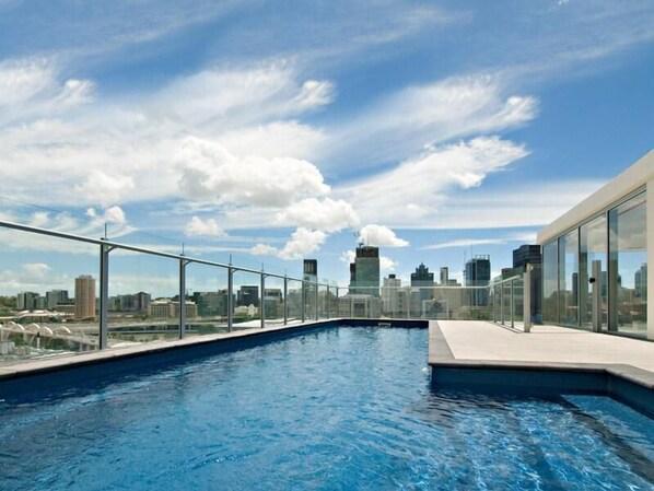 Outdoor pool, a rooftop pool