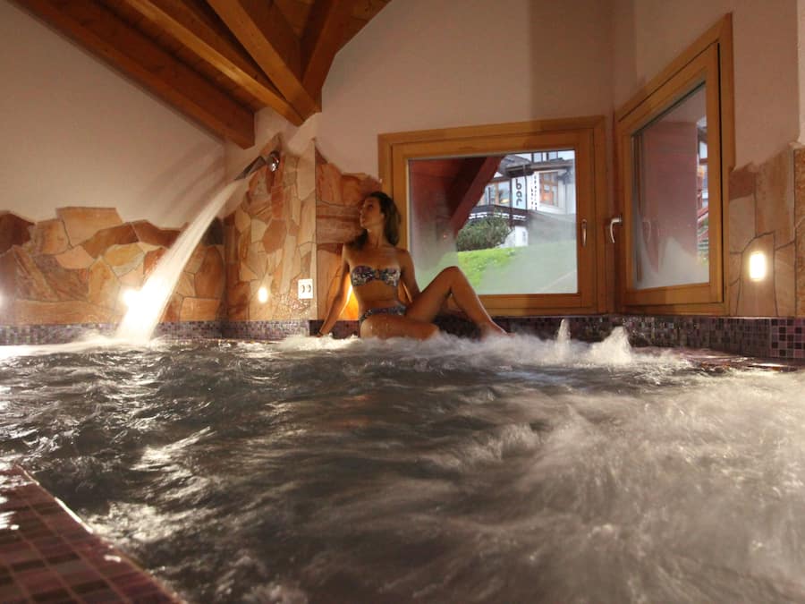 Indoor pool, a waterfall pool