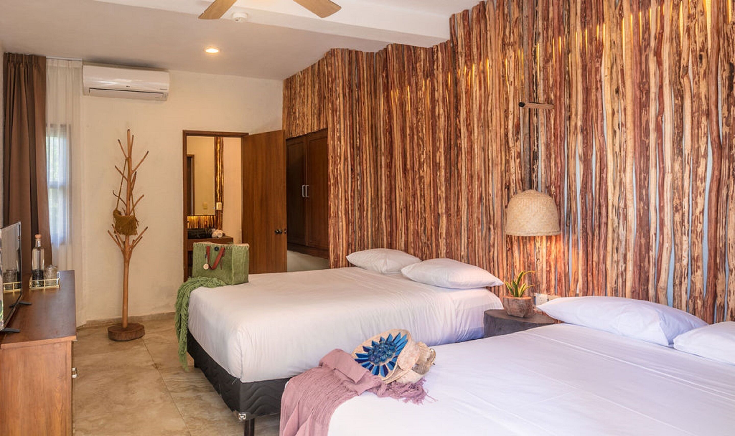 double room, 2 double beds, courtyard view | in-room safe