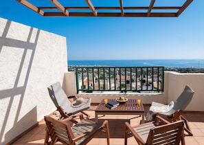 Luxury Suite, 2 Bedrooms, Sea View | Terrace/patio