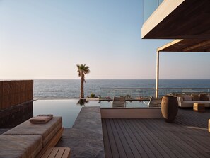 Indigo Residence Sea front with Pool | View from room - The Royal Blue (Mylopotamos)