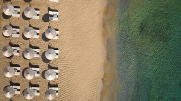 Private beach, free beach cabanas, sun-loungers, beach umbrellas