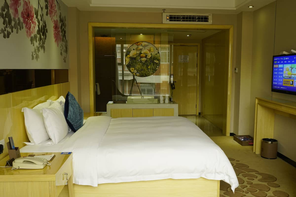 Business-Zimmer, 1 King-Bett | Hochwertige Bettwaren, Daunenbettdecken, Pillowtop-Betten, Minibar